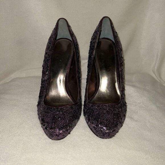 Purple sequins high heels  - Picture 1 of 5